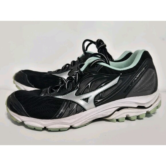 Mizuno Wave Inspire‎ 14 Womens Sz 6.5 Black Teal Athletic Running Shoes Sneakers - Picture 4 of 7